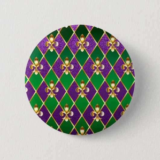 Sieraden Achtergrond Mardi Gras Ronde Button 5,7 Cm (Voorkant)