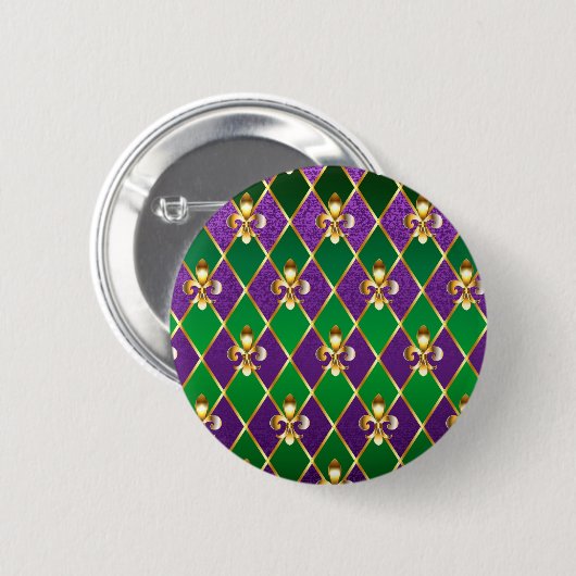 Sieraden Achtergrond Mardi Gras Ronde Button 5,7 Cm (Voorkant /achterkant)