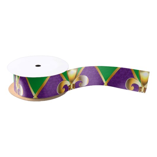 Sieraden Achtergrond Mardi Gras Satijnen Lint (Spoel)