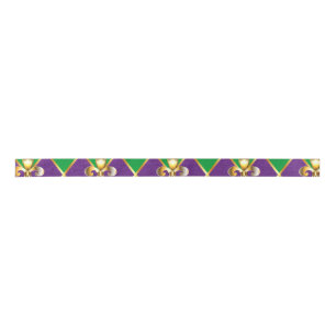 Sieraden Achtergrond Mardi Gras Satijnen Lint