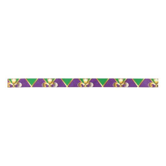 Sieraden Achtergrond Mardi Gras Satijnen Lint (Voorkant)