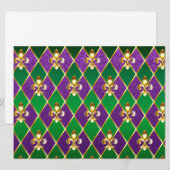 Sieraden Achtergrond Mardi Gras Save The Date (Voorkant / Achterkant)