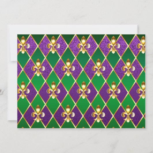 Sieraden Achtergrond Mardi Gras Save The Date (Voorkant)