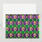 Sieraden Achtergrond Mardi Gras Save The Date (Voorkant / Achterkant)