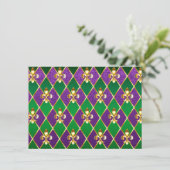 Sieraden Achtergrond Mardi Gras Save The Date (Staand voorkant)