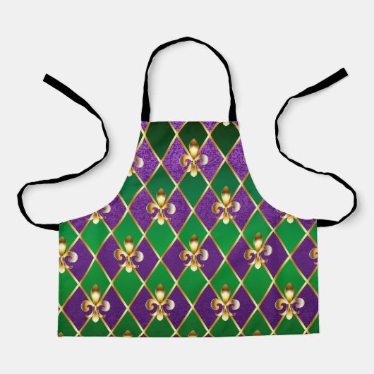 Sieraden Achtergrond Mardi Gras Schort (Voorkant)