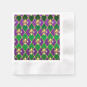 Sieraden Achtergrond Mardi Gras Servet