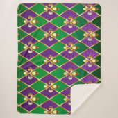 Sieraden Achtergrond Mardi Gras Sherpa Deken (Voorkant)