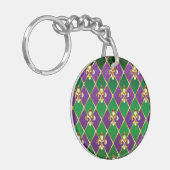 Sieraden Achtergrond Mardi Gras Sleutelhanger (Voorkant Links)