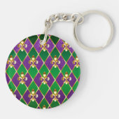 Sieraden Achtergrond Mardi Gras Sleutelhanger (Achterkant)