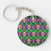 Sieraden Achtergrond Mardi Gras Sleutelhanger (Voorkant)