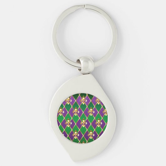 Sieraden Achtergrond Mardi Gras Sleutelhanger (Voorkant)