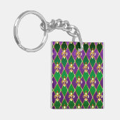 Sieraden Achtergrond Mardi Gras Sleutelhanger (Voorkant Links)