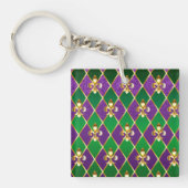 Sieraden Achtergrond Mardi Gras Sleutelhanger (Voorkant)