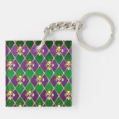 Sieraden Achtergrond Mardi Gras Sleutelhanger (Achterkant)