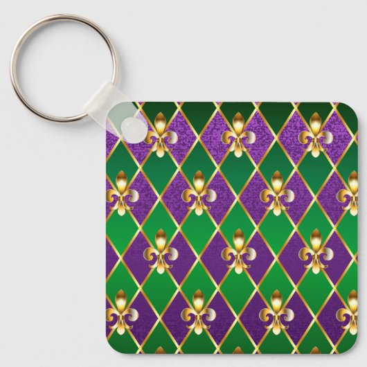Sieraden Achtergrond Mardi Gras Sleutelhanger (Voorkant)