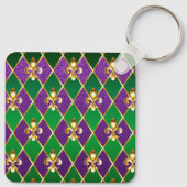 Sieraden Achtergrond Mardi Gras Sleutelhanger (Achterkant)