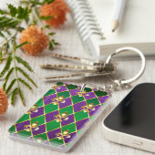 Sieraden Achtergrond Mardi Gras Sleutelhanger (Voorkant Rechts)