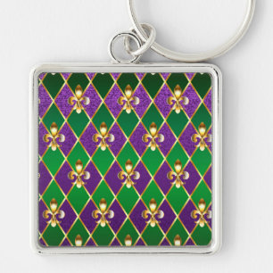 Sieraden Achtergrond Mardi Gras Sleutelhanger