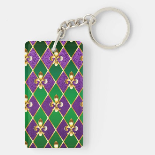 Sieraden Achtergrond Mardi Gras Sleutelhanger (achterkant)
