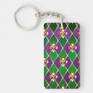 Sieraden Achtergrond Mardi Gras Sleutelhanger