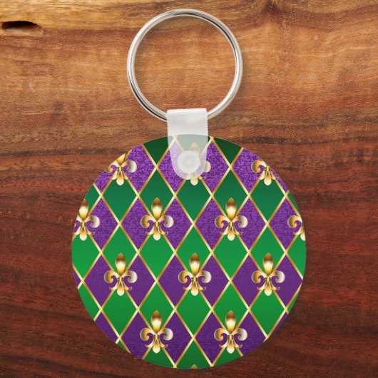 Sieraden Achtergrond Mardi Gras Sleutelhanger (Achterkant)