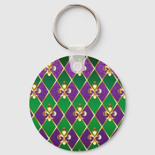 Sieraden Achtergrond Mardi Gras Sleutelhanger (Achterkant)