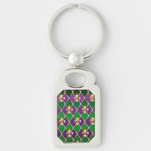 Sieraden Achtergrond Mardi Gras Sleutelhanger (Voorkant)