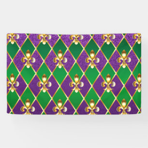 Sieraden Achtergrond Mardi Gras Spandoek