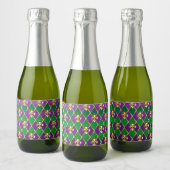 Sieraden Achtergrond Mardi Gras Sparkling Wijnetiket (Flessen)