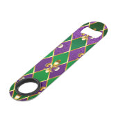 Sieraden Achtergrond Mardi Gras Speed Flessenopener (Voorkant Gekanteld)