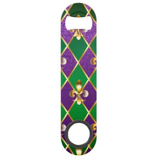 Sieraden Achtergrond Mardi Gras Speed Flessenopener (Voorkant)