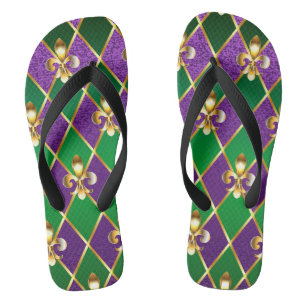 Sieraden Achtergrond Mardi Gras Teenslippers