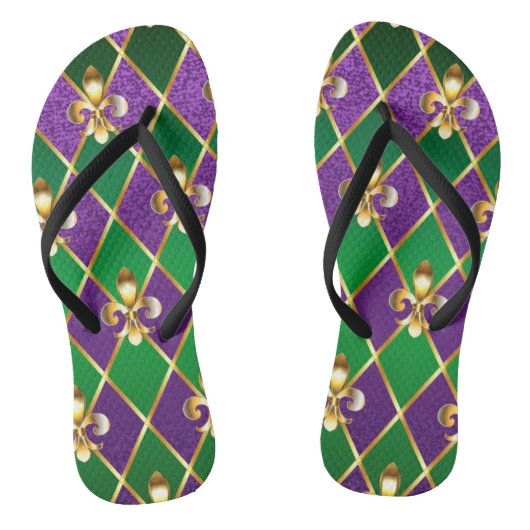Sieraden Achtergrond Mardi Gras Teenslippers (Voetbed)