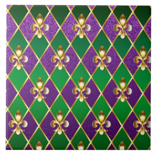 Sieraden Achtergrond Mardi Gras Tegeltje (Voorkant)