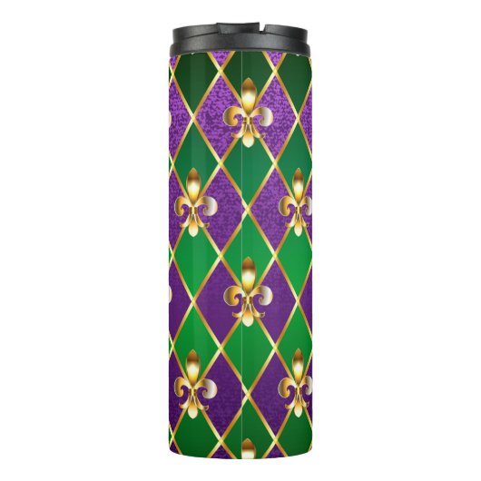 Sieraden Achtergrond Mardi Gras Thermosbeker (Achterkant)