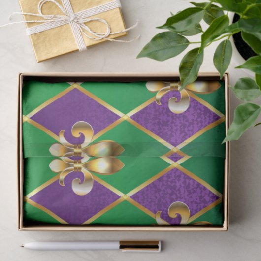 Sieraden Achtergrond Mardi Gras Tissuepapier (Geschenk)