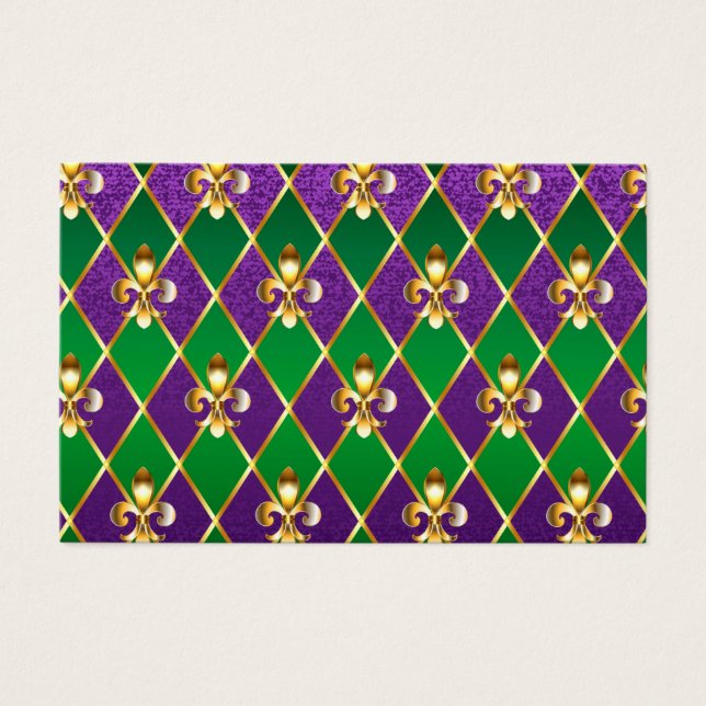 Sieraden Achtergrond Mardi Gras Visitekaartje (Voorkant)