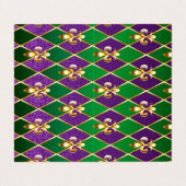 Sieraden Achtergrond Mardi Gras Visitekaartje (Buitenkant ongevouwen)