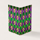 Sieraden Achtergrond Mardi Gras Visitekaartje (Buitenkant)