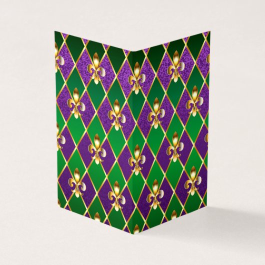 Sieraden Achtergrond Mardi Gras Visitekaartje (Buitenkant)