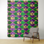 Sieraden Achtergrond Mardi Gras Wandkleed (In situ)