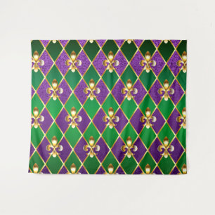 Sieraden Achtergrond Mardi Gras Wandkleed