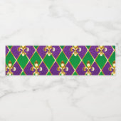 Sieraden Achtergrond Mardi Gras Waterfles Etiket (Enkel label)