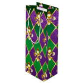 Sieraden Achtergrond Mardi Gras Wijn Cadeautas (Voorkant Gekanteld)