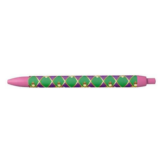 Sieraden Achtergrond Mardi Gras Zwarte Inkt Pen (Voorkant)