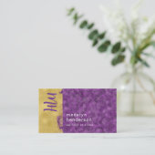 Sieraden Amethyst Goud Borstel QR Code Sociale Med Visitekaartje (Staand voorkant)