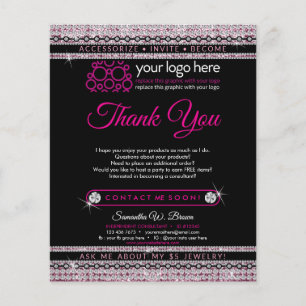 Sieraden bedankbriefje flyer