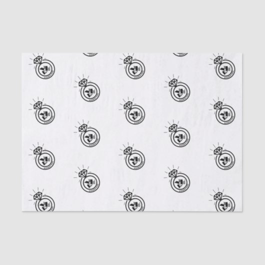 Sieraden Bedrijfsnaam Merk Logo Eenvoudige Verpakk Tissuepapier (Voorkant)