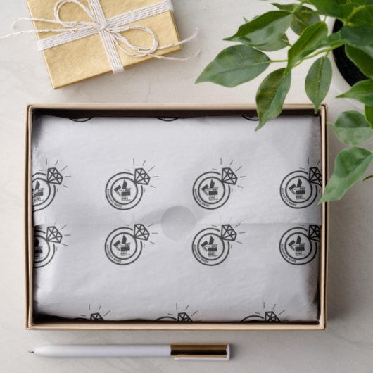 Sieraden Bedrijfsnaam Merk Logo Eenvoudige Verpakk Tissuepapier (Geschenk)